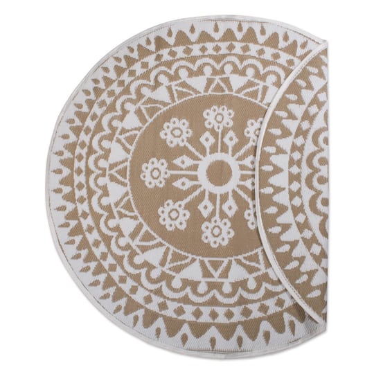 Dii Round Taupe Fl Outdoor Rug, Outdoor Rug 5 Ft Round